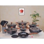 سرویس قابلمه چدن تیتانیوم 23 پارچه سزار
